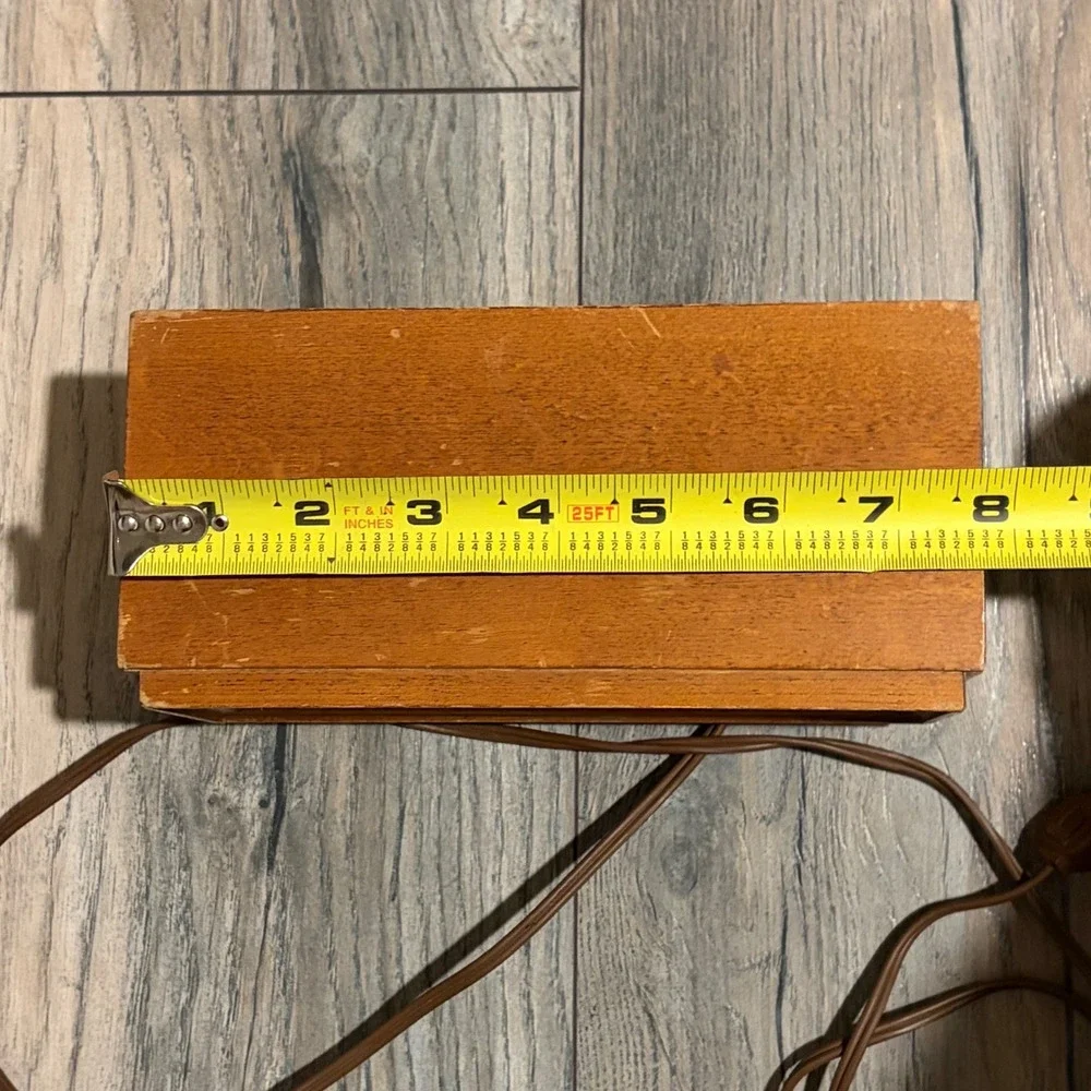 MCM Seth Thomas Speed Read Electric Flip Clock Wood Case Vintage Not Working